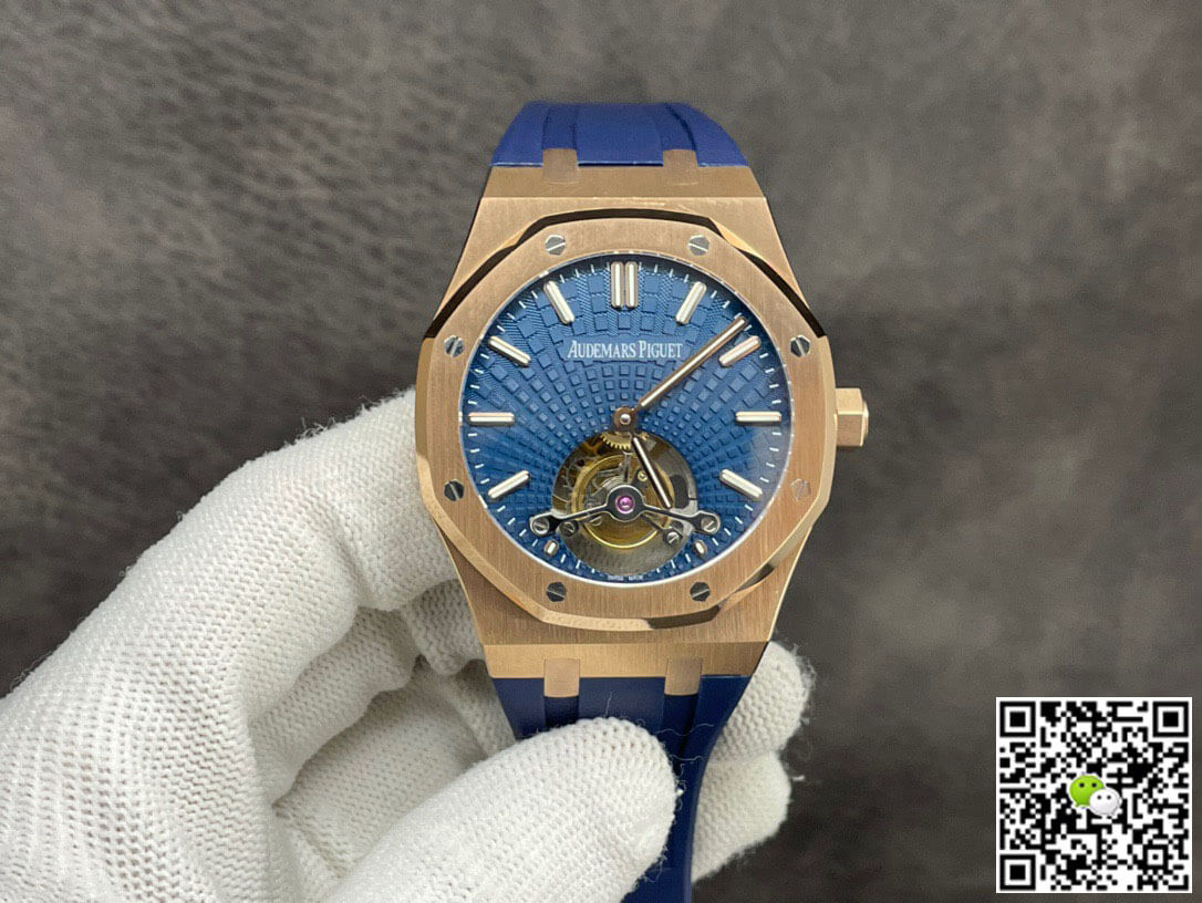 Best Replica Replica Audemars Piguet Royal Oak Tourbillon 1:1 Best Edition R8 Factory Rubber Strap - Colareps