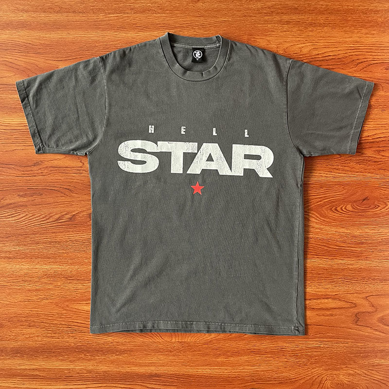 Best Replica HellStar Replica Angel High Street Trendy Washed old Tee 2 colors - Colareps