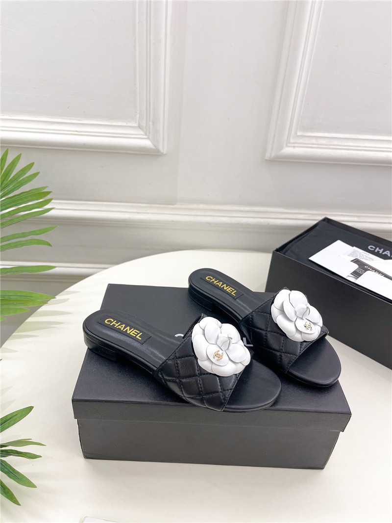 Best Replica chanel counter classic camellia slippers - Colareps