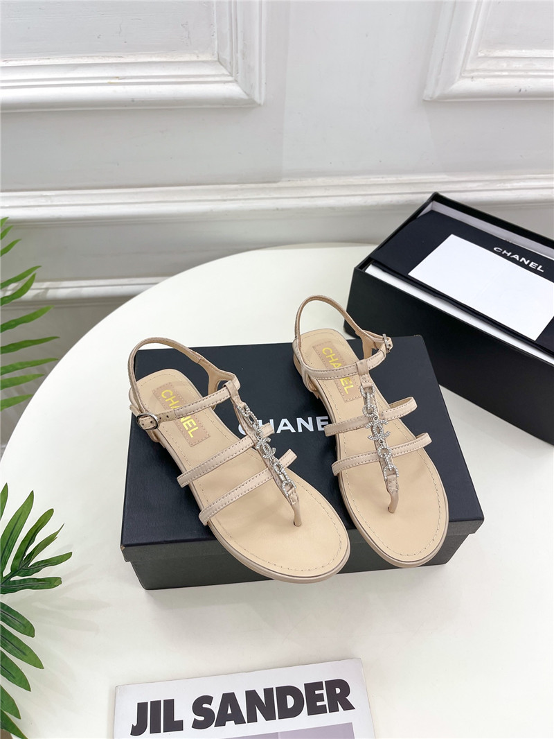 Best Replica Chanel double C chain pinch sandals - Colareps