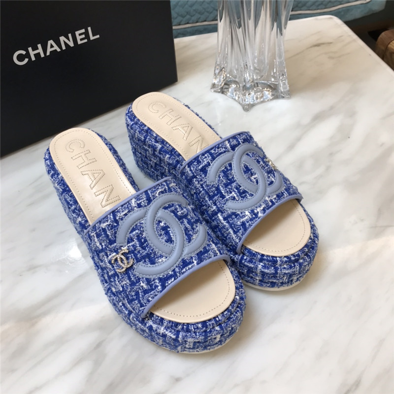 Best Replica Chanel new large double C lazy platform slippers - Colareps