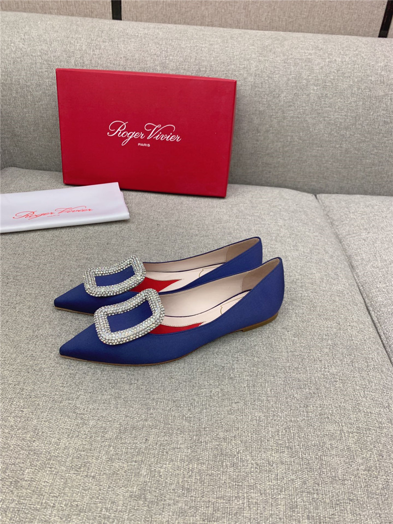 Best Replica Roger vivier classic diamond buckle silk pumps - Colareps