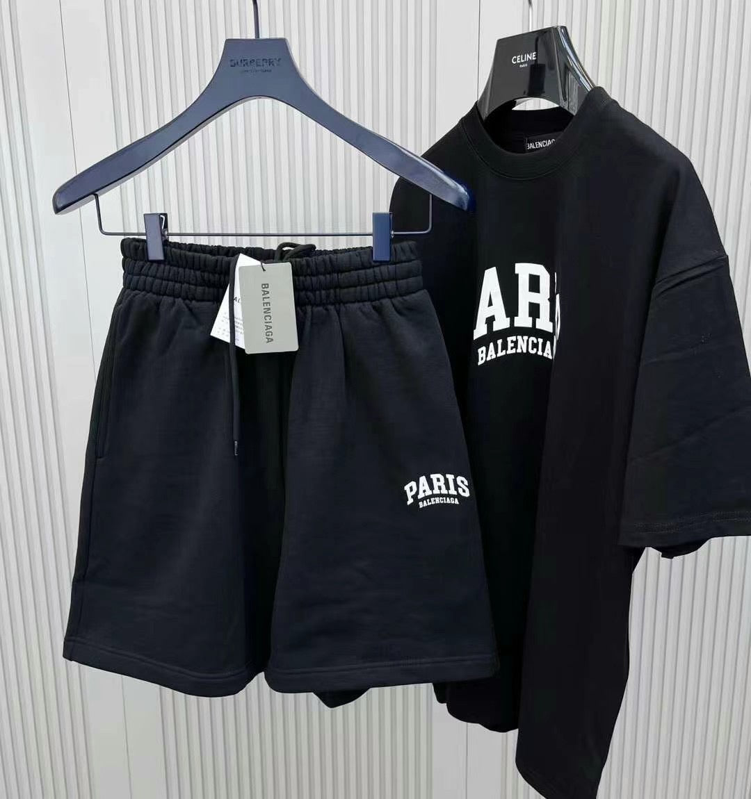 Best Replica Balenciaga T-shirt + Shorts Set - Colareps