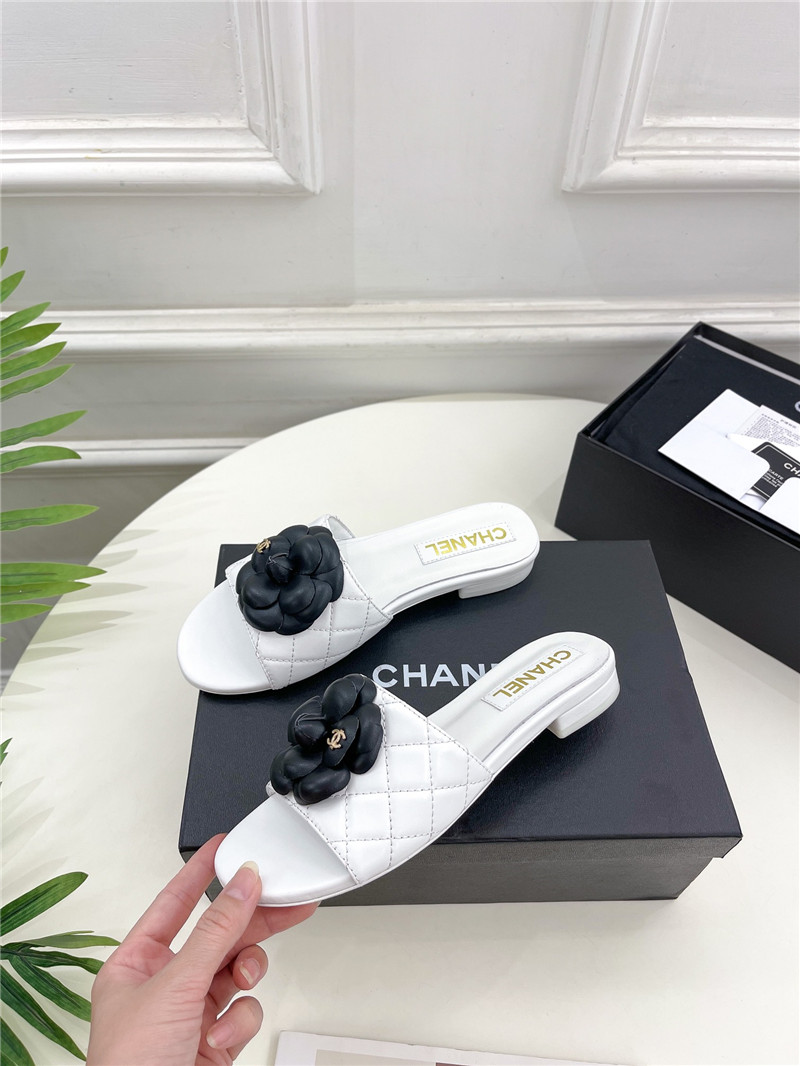 Best Replica chanel counter classic camellia slippers - Colareps