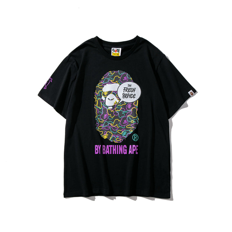 Best Replica Bape x The Fresh Prince T Shirt Ape Head Graffiti Cotton Tee 1689 - Colareps