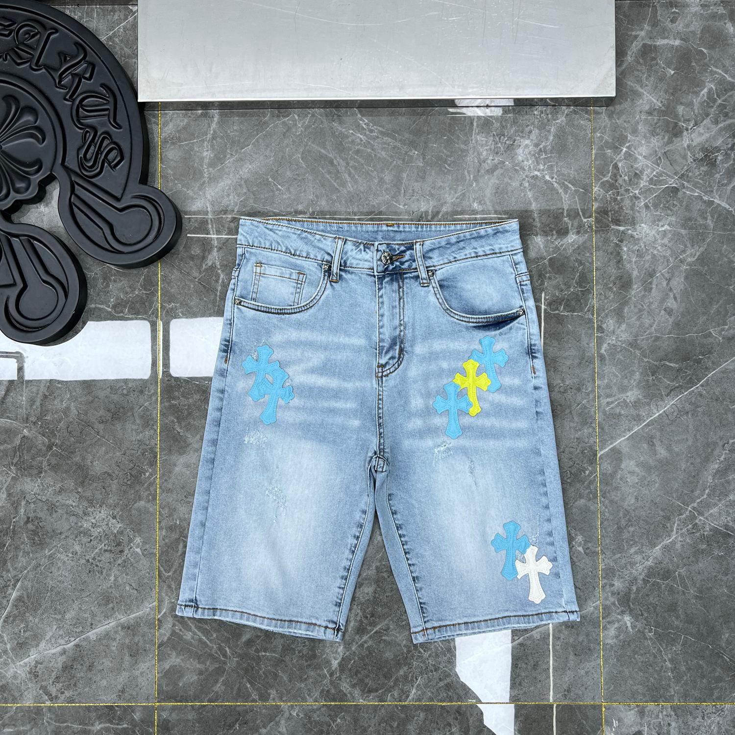 Best Replica Chrome Hearts Denim Shorts - Colareps