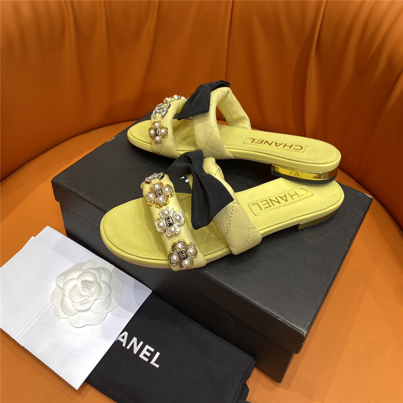 Best Replica chanel embroidered logo slippers - Colareps