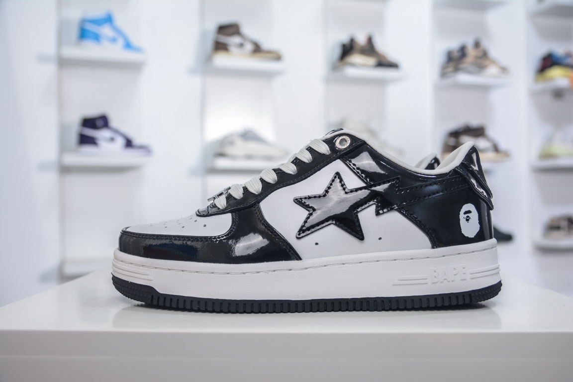 Best Replica A Bathing Ape Bape Sta Low Black - Colareps