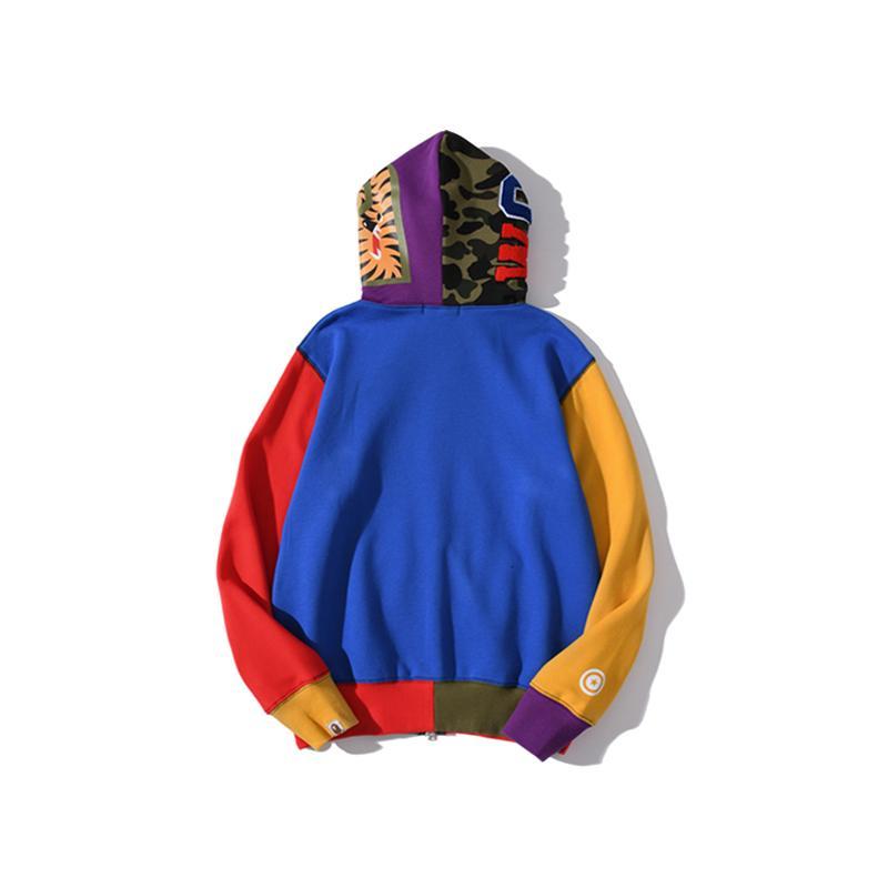 Best Replica BAPE 1st Camo Crazy Shark Full Zip Hoodie Multi - Colareps
