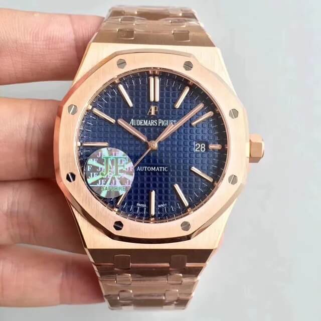 Best Replica Replica Audemars Piguet Royal Oak 15400OR.OO.1220OR.03 1:1 Best Edition JF Factory Blue Dial - Colareps