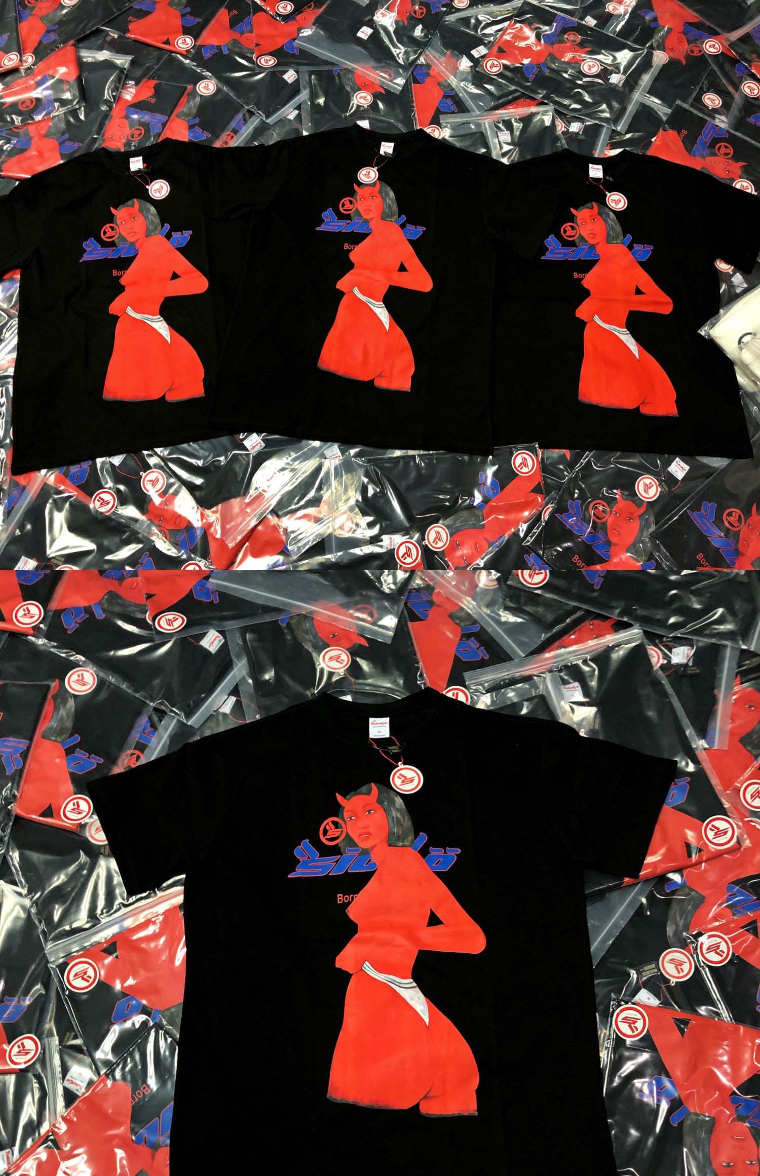 Best Replica 1:1 quality version Sicko.1993 pink sideways naked woman tee - Colareps