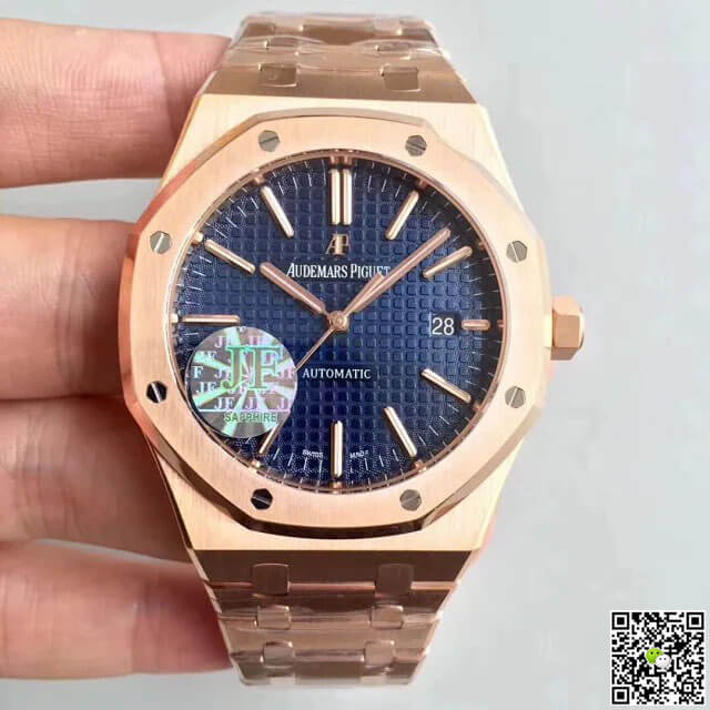 Best Replica Replica Audemars Piguet Royal Oak 15400OR.OO.1220OR.03 1:1 Best Edition JF Factory Blue Dial - Colareps