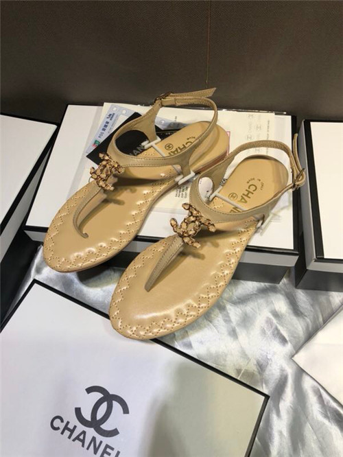 Best Replica chanel sheepskin flat sandals - Colareps