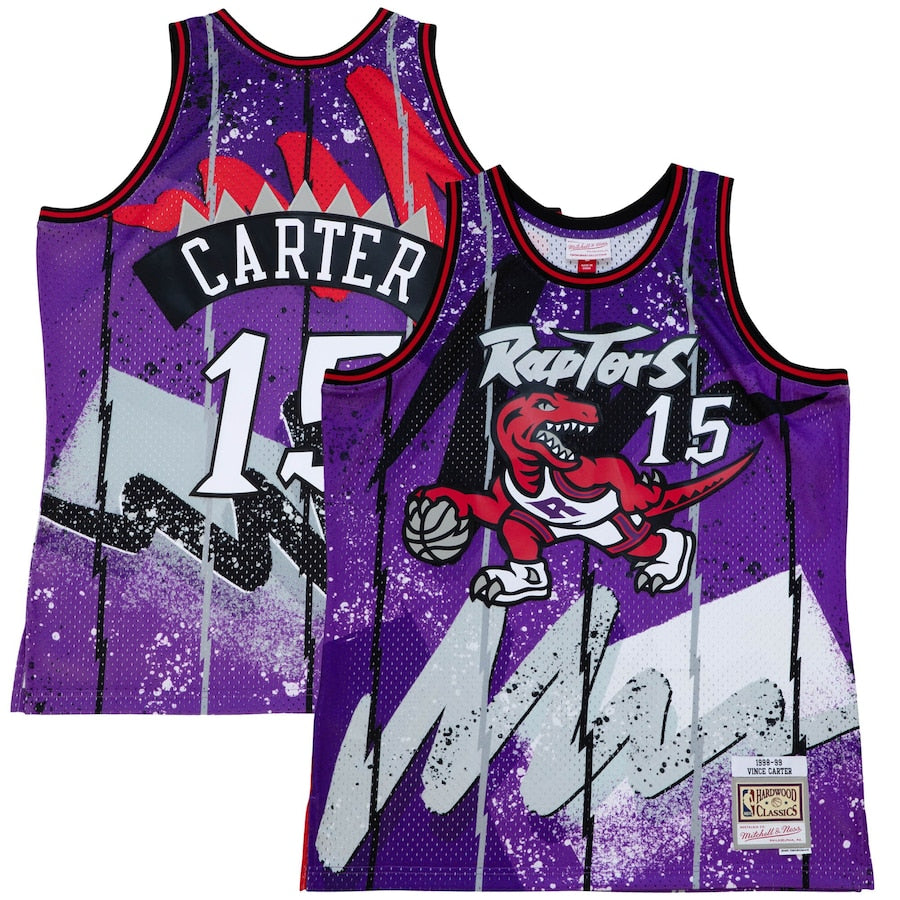 Best Replica VINCE CARTER TORONTO RAPTORS HYPER HOOPS THROWBACK JERSEY - Colareps