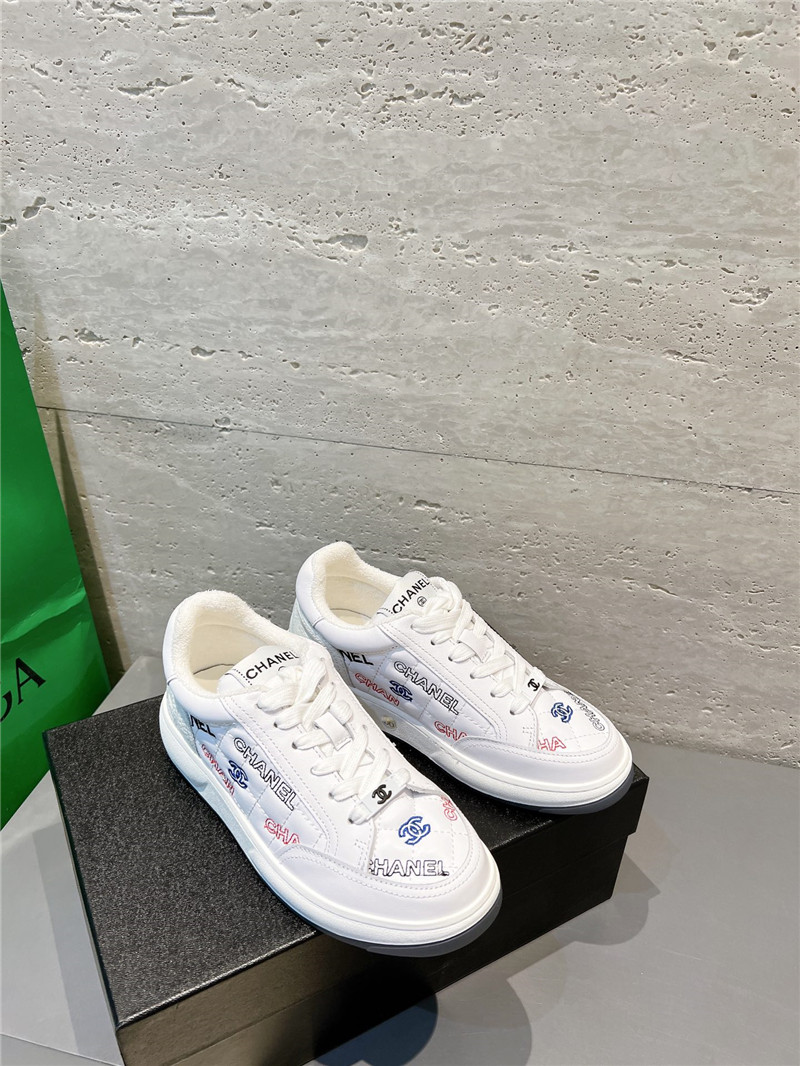 Best Replica chanel embroidered white sneakers - Colareps