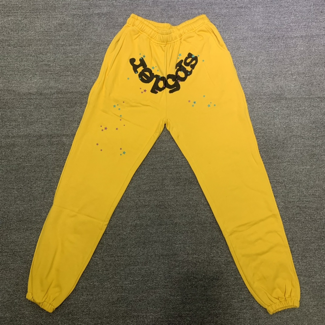 Best Replica Black letters colorful stars foam printed sweatpants - Colareps