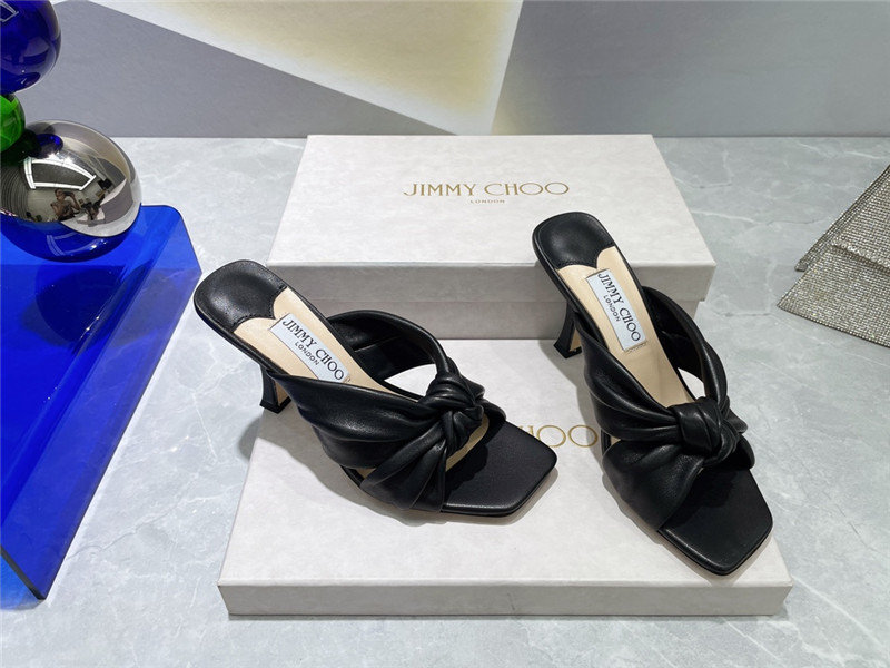 Best Replica jimmy choo bow heels dupe square toe bow sandals - Colareps