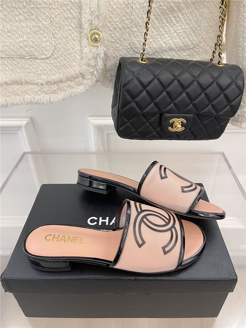 Best Replica chanel classic flat logo slippers - Colareps