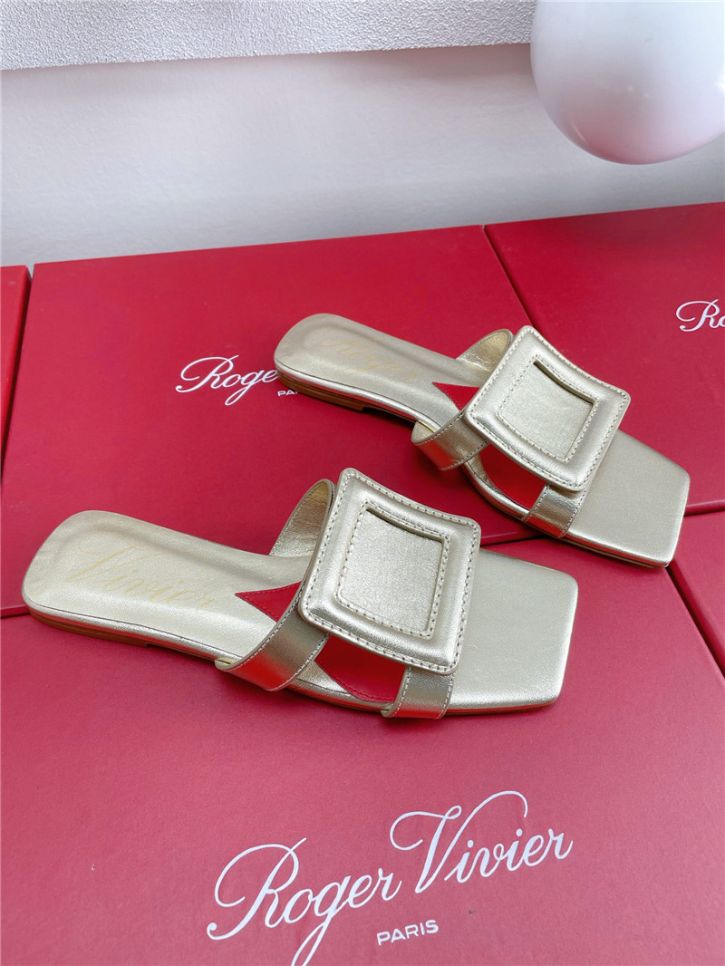 Best Replica Roger vivier embroidered buckle mules - Colareps