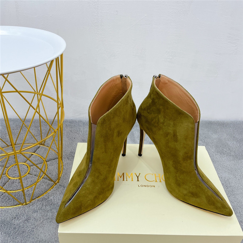 Best Replica Jimmy Choo Pearl Heels Dupe pointed toe heeled booties - Colareps
