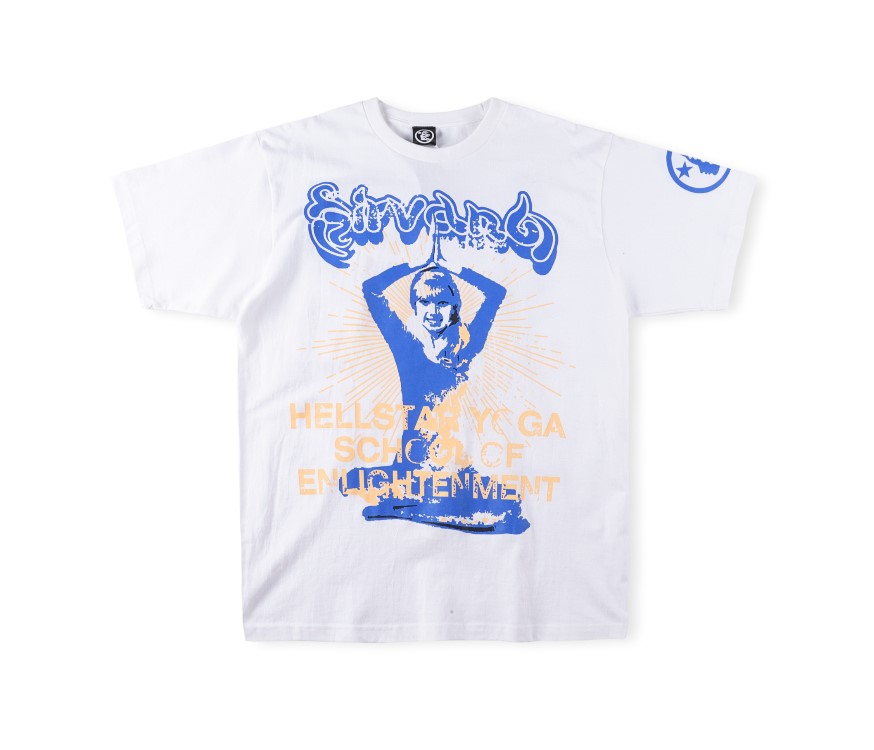 Best Replica HellStar Replica Yoga Girl Printed Short Sleeve tee - Colareps