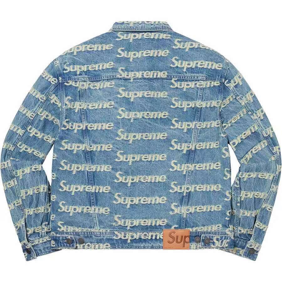 Best Replica Supreme Replica FRAYED LOGOS DENIM TRUCKER JACKET - Colareps