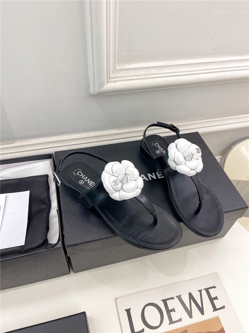 Best Replica Chanel counter catwalk style camellia sandals - Colareps