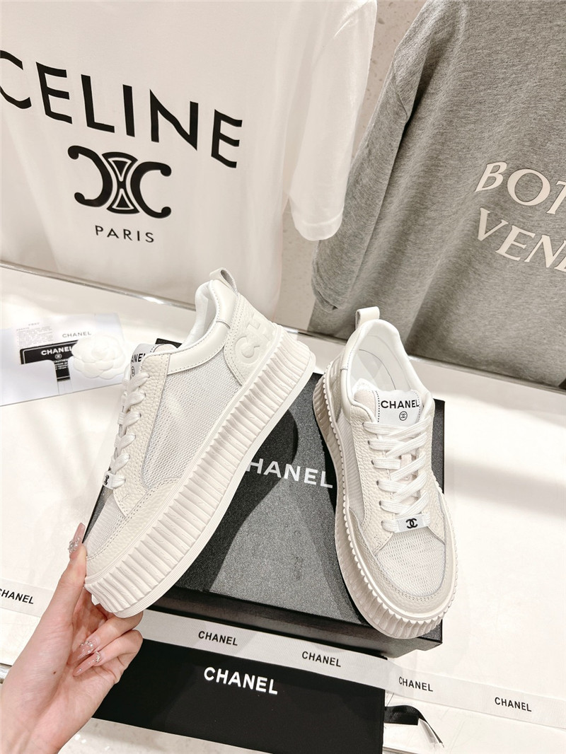 Best Replica Chanel new grid fabric casual shoes - Colareps