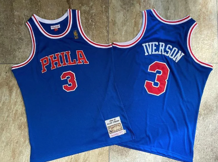 Best Replica ALLEN IVERSON PHILADELPHIA 76ERS THROWBACK JERSEY - Colareps