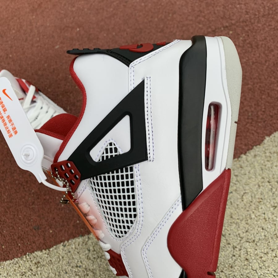 Best Replica Air Jordan 4 Retro Fire Red Extended Size - Colareps