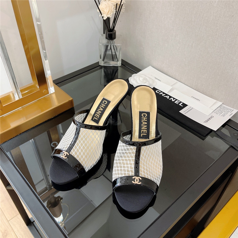 Best Replica chanel fish mouth stiletto sandals - Colareps