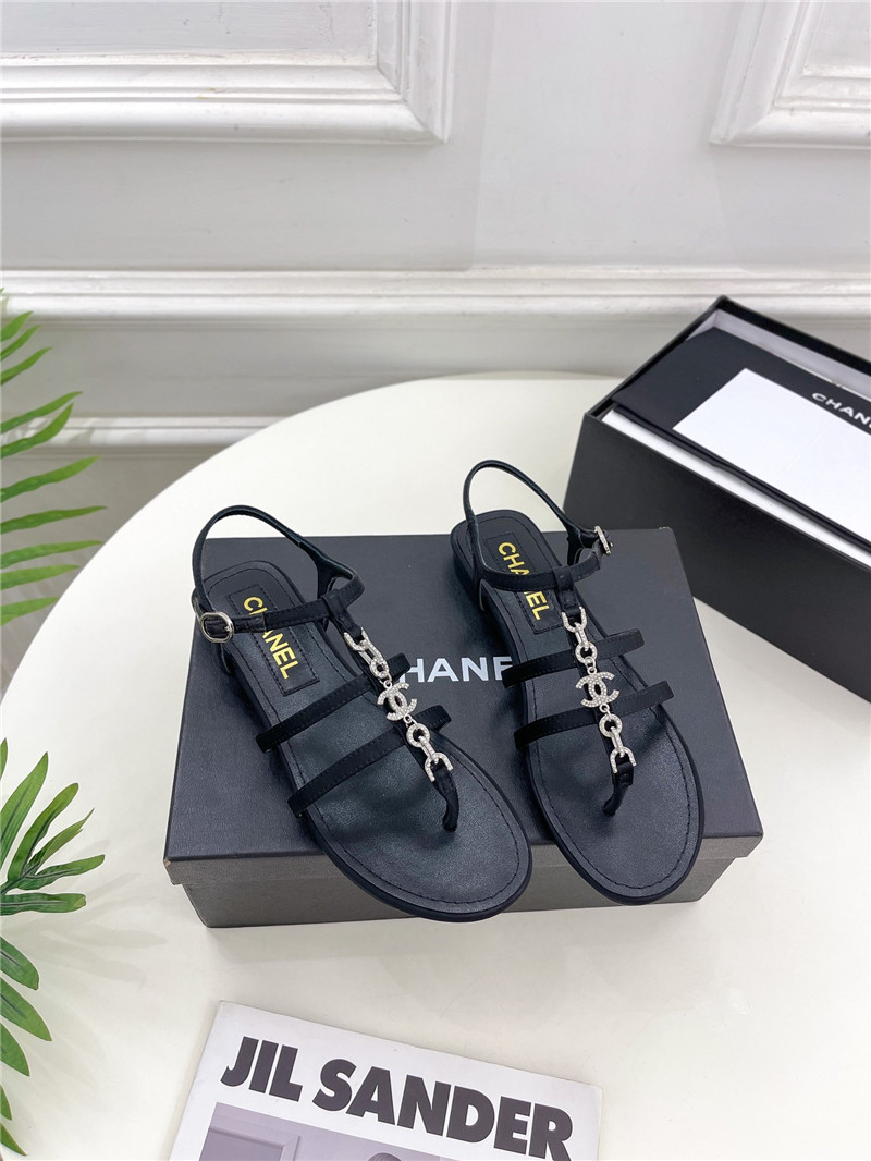 Best Replica Chanel double C chain pinch sandals - Colareps