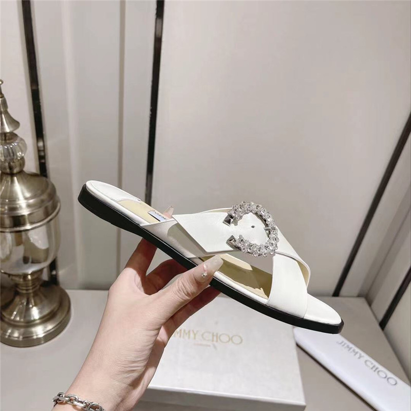 Best Replica Jimmy Choo Rhinestone C Buckle Slides - Colareps