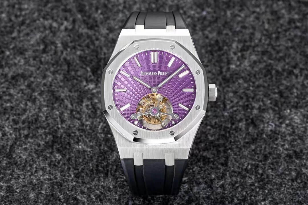 Best Replica Replica Audemars Piguet Royal Oak Tourbillon 1:1 Best Edition R8 Factory V3 Purple Dial - Colareps