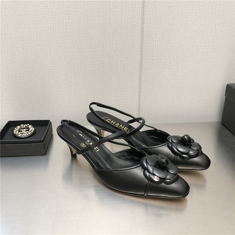 Best Replica chanel camellia square toe high heels - Colareps