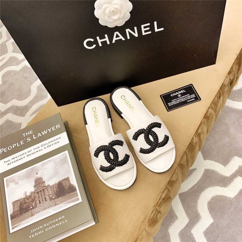 Best Replica Chanel logo slippers - Colareps
