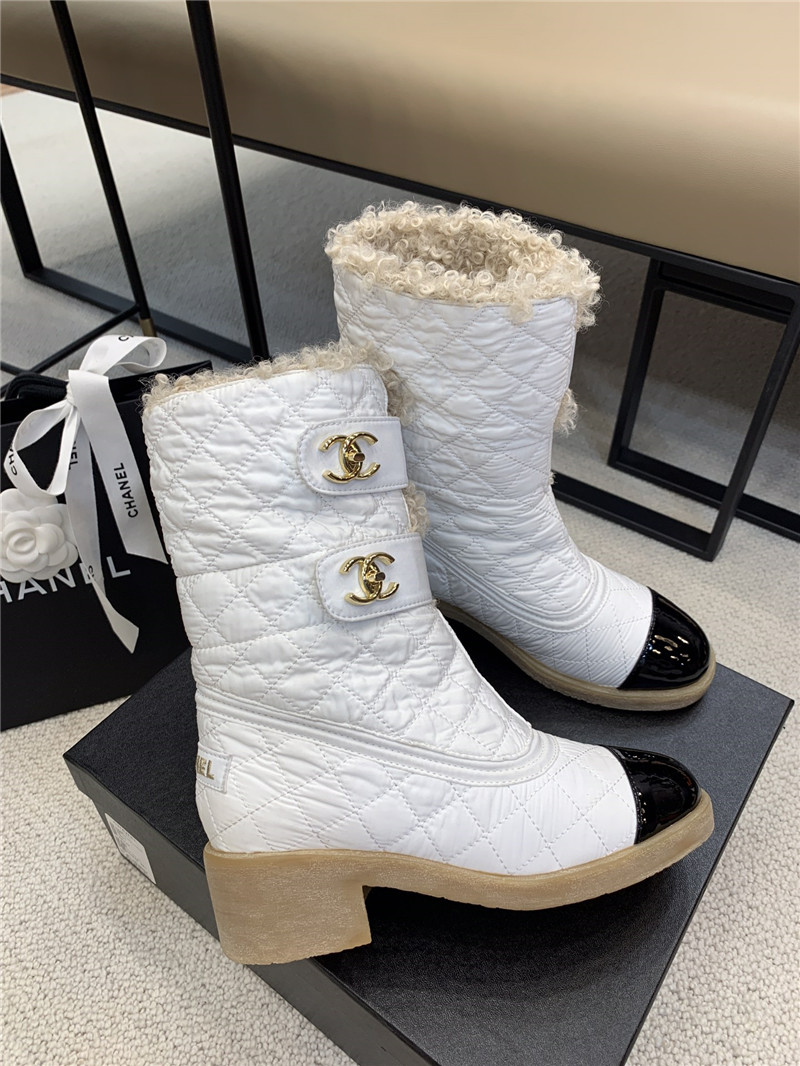 Best Replica Chanel diamond down wool ankle boots - Colareps