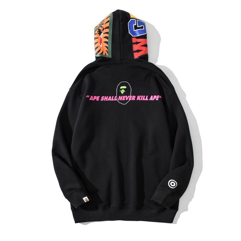 Best Replica Bape Camo Shark Hoodie Black - Colareps