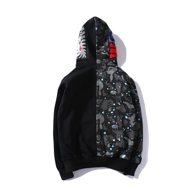 Best Replica Bape Shark Camo Full Zip Hoodie - Colareps