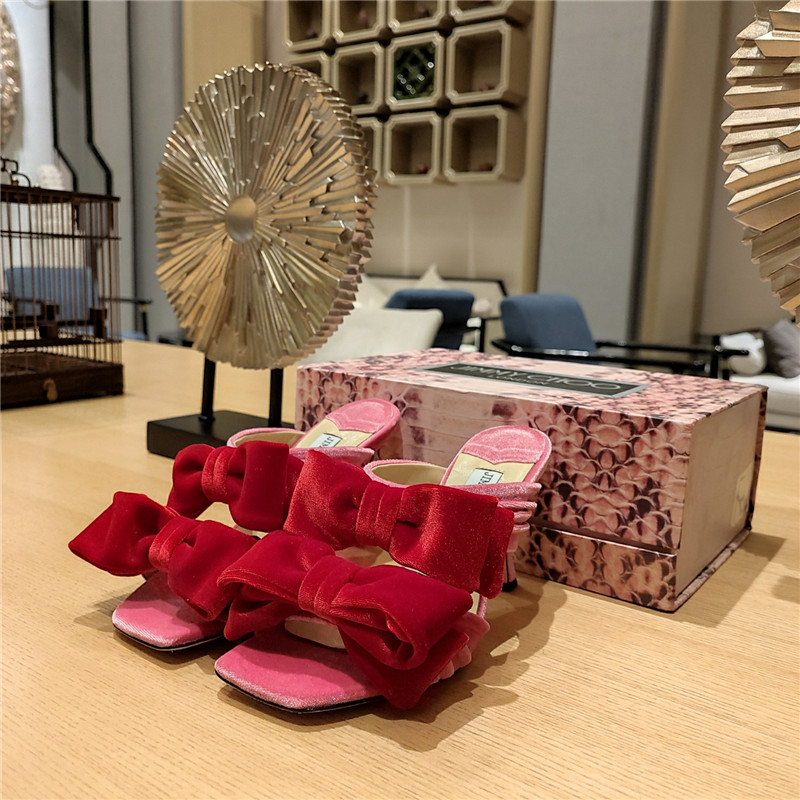 Best Replica jimmy choo bow heels dupe bow crinkle sandals - Colareps