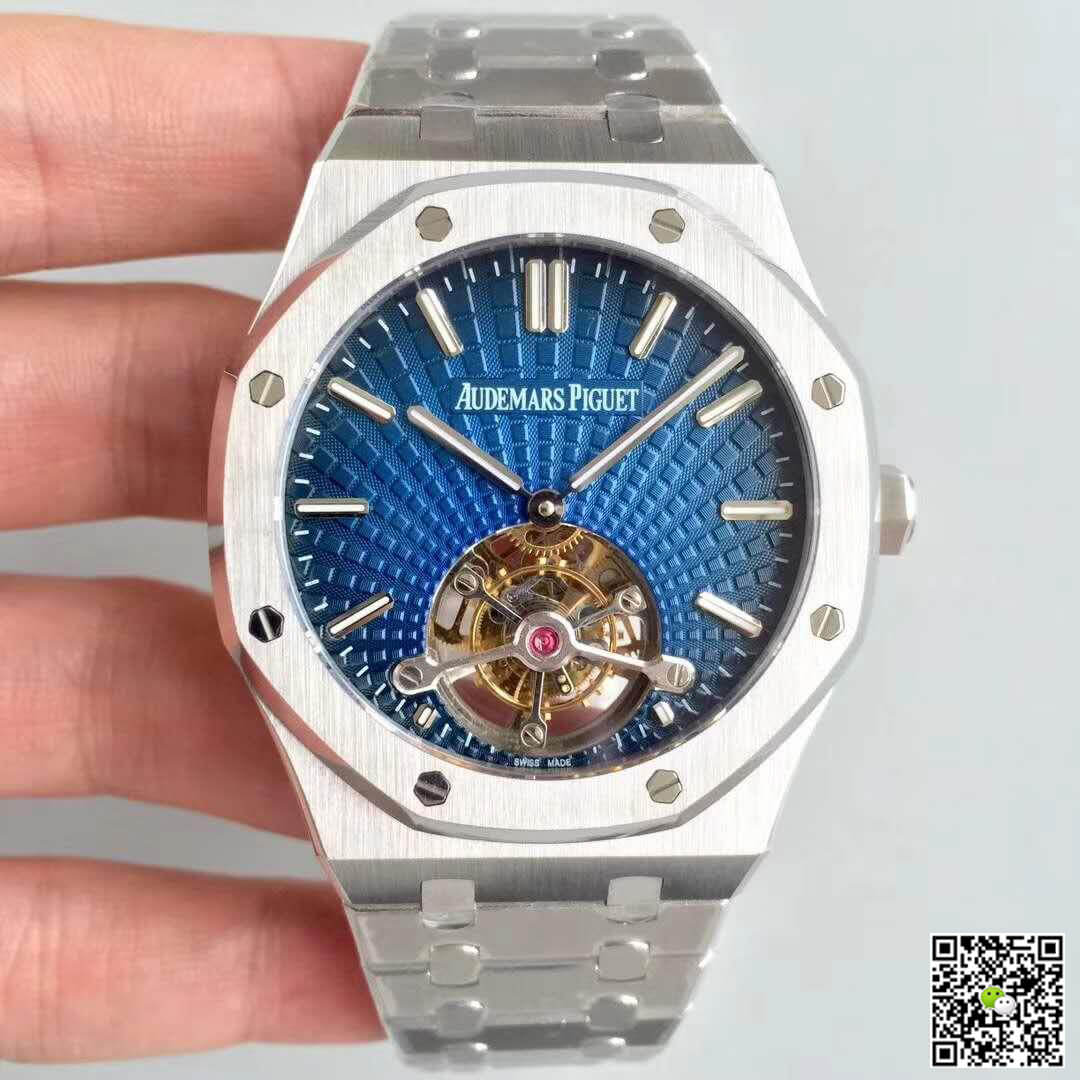 Best Replica Audemars Piguet Replica 26522OR.OO.120OR R8 Factory 1:1 Best Edition Swiss Tourbillon Blue Dial - Colareps