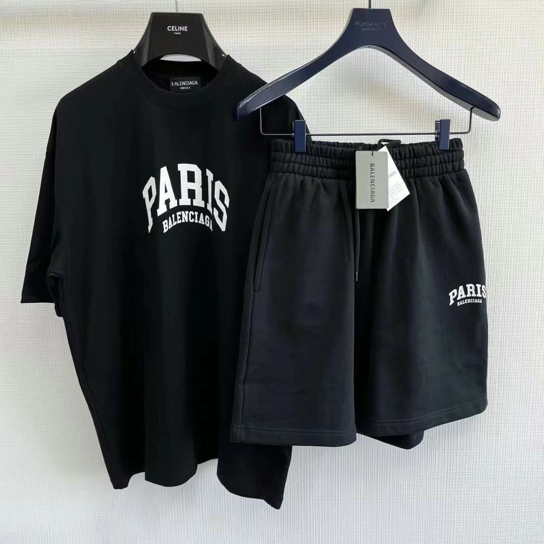 Best Replica Balenciaga T-shirt + Shorts Set - Colareps