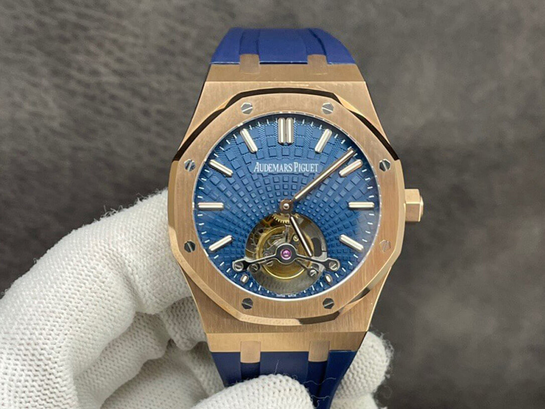 Best Replica Replica Audemars Piguet Royal Oak Tourbillon 1:1 Best Edition R8 Factory Rubber Strap - Colareps