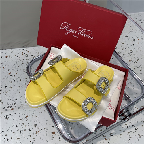 Best Replica roger vivier diamond buckle slippers - Colareps