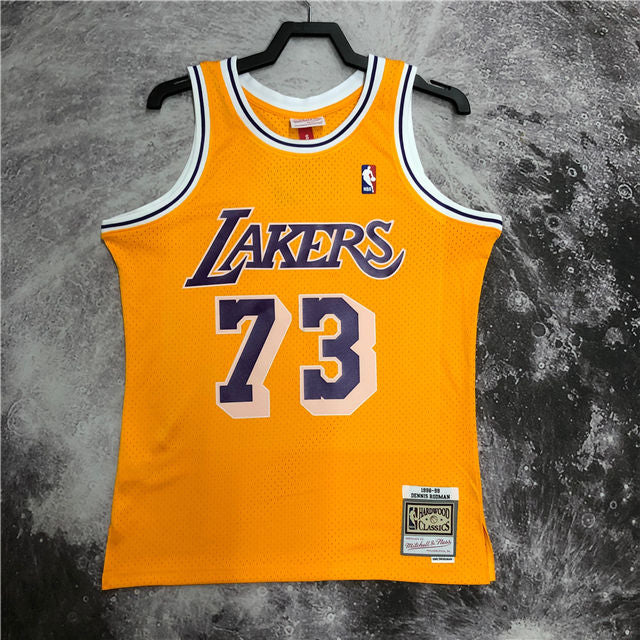 Best Replica DENNIS RODMAN LOS ANGELES LAKERS THROWBACK JERSEY (HEAT APPLIED) - Colareps