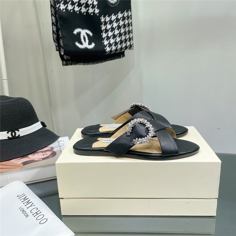 Best Replica jimmy choo pearl flat slippers - Colareps