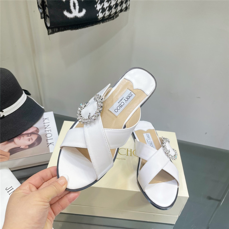 Best Replica jimmy choo pearl flat slippers - Colareps