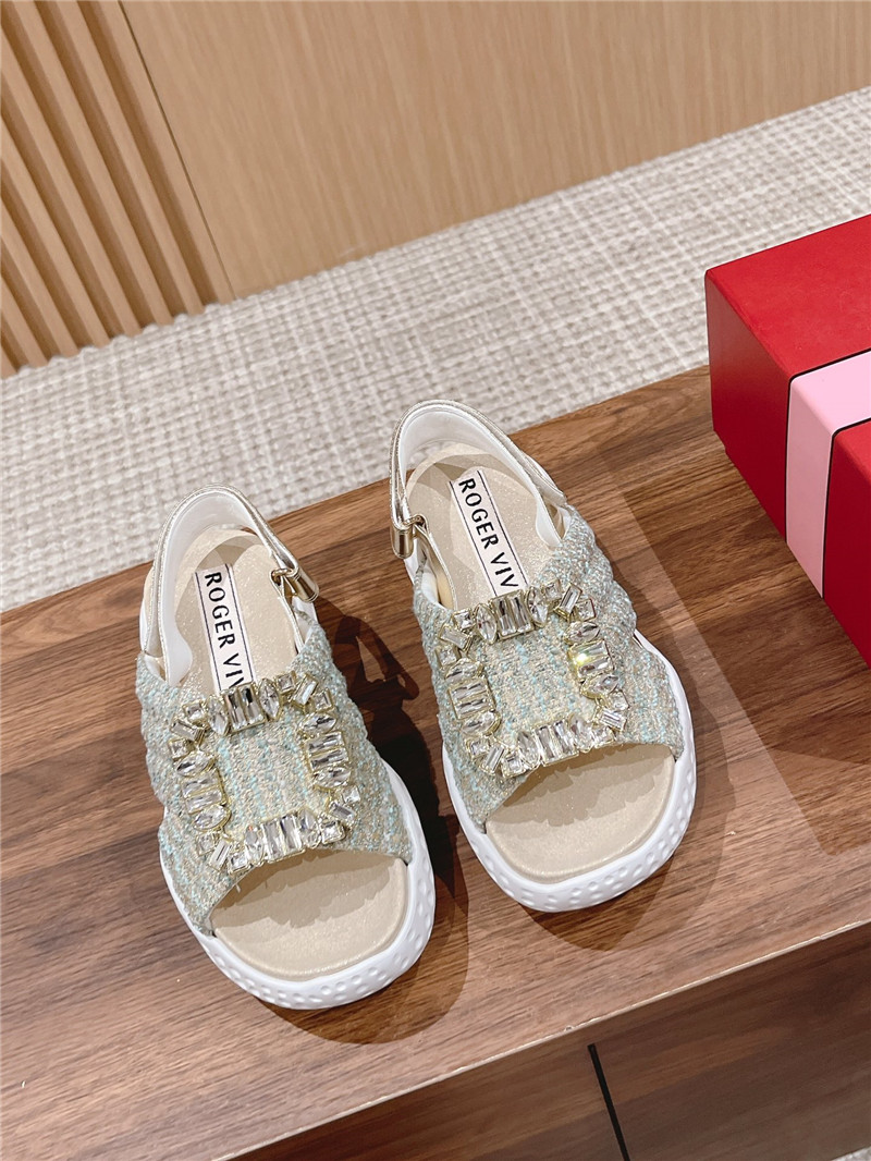 Best Replica Roger vivier diamond buckle platform sandals - Colareps