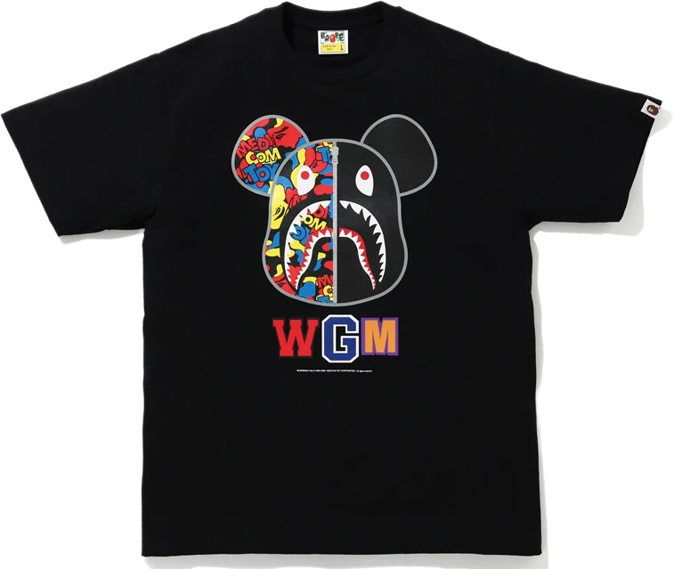 Best Replica Bape Shark Bear Camo Classic T Shirt Y09 - Colareps