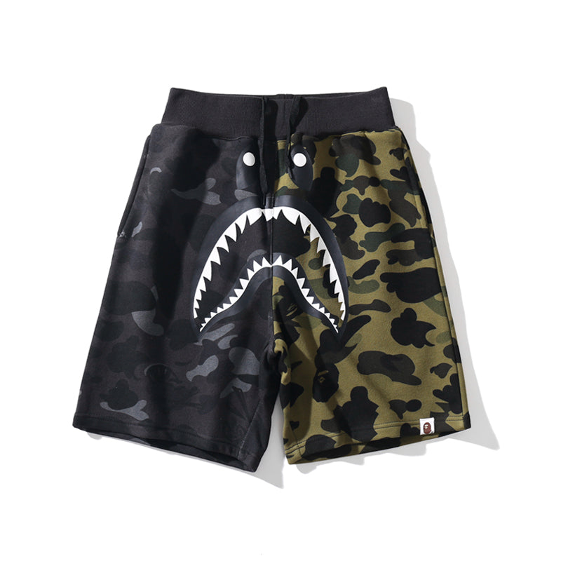 Best Replica BAPE Shorts Shark Camo Green Black Pants HDCP8716 - Colareps
